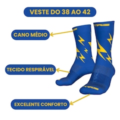 Meia de Ciclismo Cano Médio Ert - Unissex - Foto 2