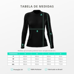 Camiseta Manga Longa Térmica Proteção Solar Uv Dry Fit Segunda Pele - 2 Unidades - Feminina - Foto 6