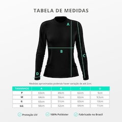 Camiseta Manga Longa Térmica Proteção Solar Uv Dry Fit Segunda Pele - 2 Unidades - Feminina - Foto 6