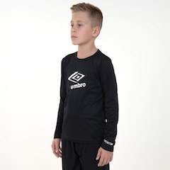 Camisa Manga Longa Umbro Basic Uv - Infantil - Foto 2