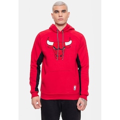 Blusão De Moletom Com Capuz NBA Chicago Bulls Rubro - Masculino - Foto 1