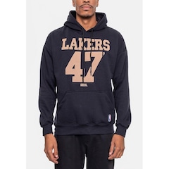 Blusão De Moletom Com Capuz Nba Number Twill Los Angeles Lakers - Masculino - Foto 3