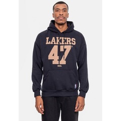 Blusão De Moletom Com Capuz Nba Number Twill Los Angeles Lakers - Masculino - Foto 1