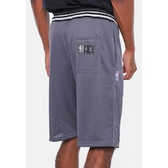 Bermuda Nba Sintética Mesh Los Angeles Lakers Niquel - Nba - Masculino - Foto 4