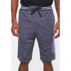 Bermuda Nba Sintética Mesh Los Angeles Lakers Niquel - Nba - Masculino - Foto 1