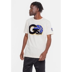 Camiseta NBA Floco Golden Stante Warriors - Masculina - Foto 2