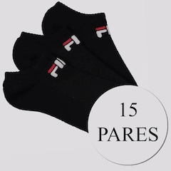 Kit Meia Cano Curto Fila Light - 15 Pares - Unissex - Foto 1
