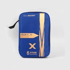 Kit tênis de Mesa Huieson Carbon 2 Raquetes Short 6 Star + Bolsa e 3 Bolas Gold Sports 3 Star - Foto 5