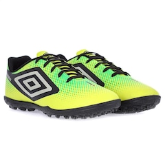 Chuteira Umbro Society Cannon Verde Preto E Prata - Masculina - Foto 3