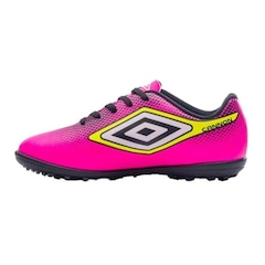 Chuteira Umbro Society Cannon Rosa Infantil-Unissex - Foto 3