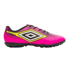 Chuteira Umbro Society Cannon Rosa Infantil-Unissex - Foto 1