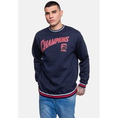 Blusão de Moletom sem Capuz Fatal Masculino Champions Marinho - Fatal - Masculino - Foto 3