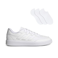 Kit Tênis adidas Courtblock - Unissex + 3 Pares de Meias - Foto 1