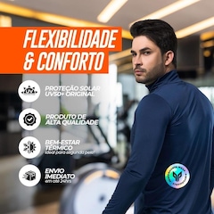 Camisa Térmica Performance Wear Gola Alta Proteção Uv - Masculina - Foto 3