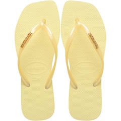 Chinelo Havaianas Slim Square Logo Metallic - Feminino - Foto 1