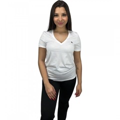Camiseta Lacoste Básica Gola V - Feminina - Foto 1