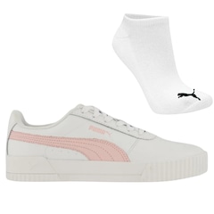 Kit Tênis Puma Carina L Bdp + Meia - Feminino - Foto 1