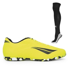 Chuteira Futsal Penalty Fúria Y-2 + Meião Penalty Fut Grip Antiderrapante - Adulto - Foto 1