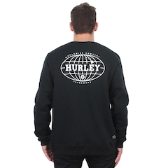 Blusão de Moletom Hurley Global Preto - Masculino - Foto 2