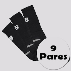 Kit Meia New Balance Cano Alto - 9 Pares - Unissex - Foto 1