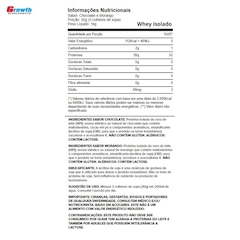 Whey Protein Isolado Growth Supplements 90% 1000g - Foto 2