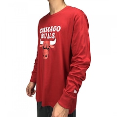 Camiseta Manga Longa New Era Nba Chicago Bulls - Masculina - Foto 2