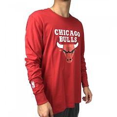 Camiseta Manga Longa New Era Nba Chicago Bulls - Masculina - Foto 3