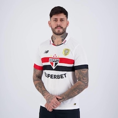 Camisa do São Paulo I 2024 com Patrocínio Patch Campeão Copa do Brasil 2023 New Balance - Masculina - Foto 3