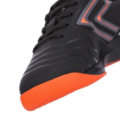 Chuteira Umbro Futsal Pro 5 Jr Preta Laranja e Azul - Infantil - Foto 7