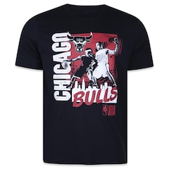 Camiseta New Era Chicago Bulls Nba Core Preto - Foto 1