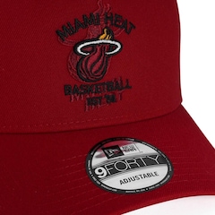 Boné Aba Curva New Era 9Forty A-Frame Nba Miami Heat Core - Snapback - Adulto - Foto 3