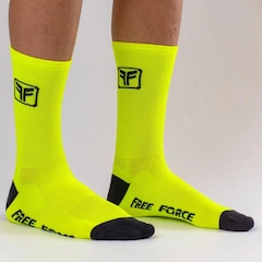 Meia Cano Médio Free Force Corrida e Ciclismo - Unissex - Foto 4