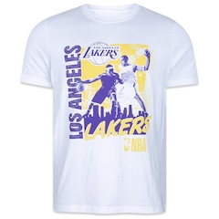 Camiseta New Era Los Angeles Lakers Nba Core - Masculina - Foto 1