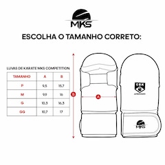 Luva de Karate Mks Competition Homologada Cbk - Foto 8