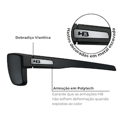 Óculos de Sol Unissex Hb Big Vert Matte Black - Foto 3