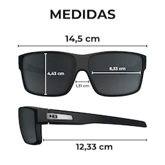 Óculos de Sol Unissex Hb Big Vert Matte Black - Foto 4