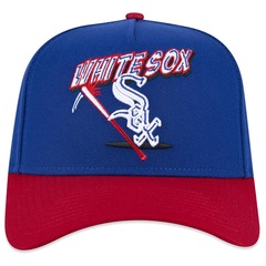 Boné New Era 9Forty A-Frame Mlb Chicago White Sox World Of Logos - Masculino - Foto 3