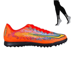 Kit Chuteira Society Topper Strike Vi e Meião - Adulto - Foto 1