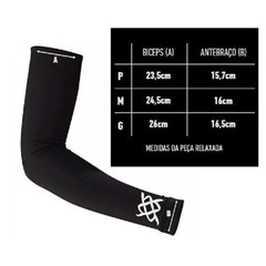 Manguito Hupi Bike Preto Proteção Uv50+ - Adulto - Foto 2