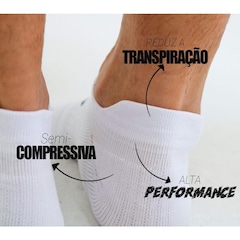 Meia Invisível Hupi Running Pro - 6 Pares - Unissex - Foto 3