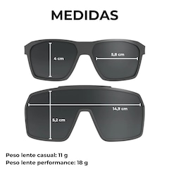 Óculos de Sol Esportivo Hb Presto Graphene/Black Gray 3 em 1 - Foto 3