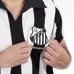 Camiseta de Time Retromania Santos Bimundial Listrado 62/63 - Masculino - Foto 7