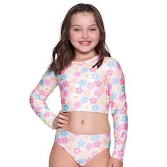 Camisa Manga Longa Selene Cropped - Infantil - Foto 1