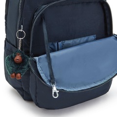 Mochila Kipling Seoul Lap True Blue Tonal Azul - Foto 4