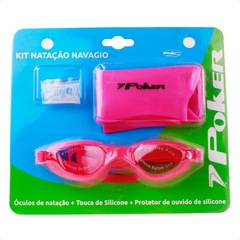 Kit Natação Poker Navagio Óculos+Touca+Protetor de Ouvido - Foto 2