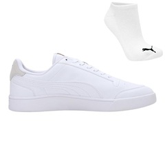 Kit Tênis Puma Shuffle + Meia - Feminino - Foto 1