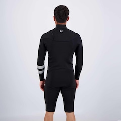 Short John Hurley M Advant 2/2 LS Springsuit Manga Longa Preto - Foto 4