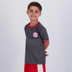 Camisa Bayern de Munique Infantil Cinza - Foto 2