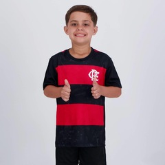 Camisa Flamengo Torcer Infantil Preta - Foto 1