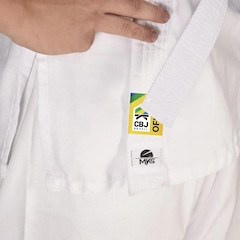 Kimono de Judo Mks Iniciante Cbj Oficial Michi + Faixa Branca - Adulto - Foto 4